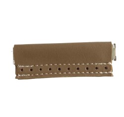 Angel Çanta Aksesuar Derili Mini Metal Çanta Ağzı Vizon 9X3 Cm(Gizli Burs) - Angel Çanta Aksesuar