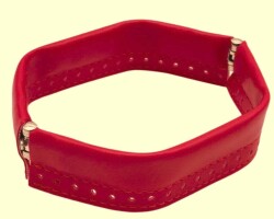 Angel Çanta Aksesuar Kırmızı Renk Derili Metal Çanta Ağzı 18 Cm(Gizli Burs) - Angel Çanta Aksesuar