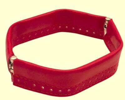 Angel Çanta Aksesuar Kırmızı Renk Derili Metal Çanta Ağzı 18 Cm(Gizli Burs) - 1