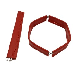 Angel Çanta Aksesuar Kırmızı Renk Derili Metal Çanta Ağzı 24 Cm(Gizli Burs) - Angel Çanta Aksesuar