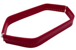 Angel Çanta Aksesuar Kırmızı Renk Derili Metal Çanta Ağzı 33 Cm(Gizli Burs) - Angel Çanta Aksesuar