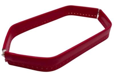 Angel Çanta Aksesuar Kırmızı Renk Derili Metal Çanta Ağzı 33 Cm(Gizli Burs) - 1