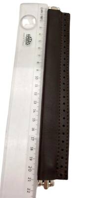 Angel Çanta Aksesuar Koyu Kahve Renk Derili Metal Çanta Ağzı 22 Cm (Gizli Burs) - 2