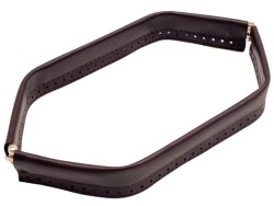 Angel Çanta Aksesuar Koyu Kahve Renk Derili Metal Çanta Ağzı 30 Cm(Gizli Burs) - Angel Çanta Aksesuar