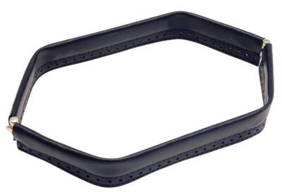 Angel Çanta Aksesuar Lacivert Renk Derili Metal Çanta Ağzı 30 Cm(Gizli Burs) - 1