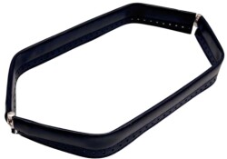 Angel Çanta Aksesuar Lacivert Renk Derili Metal Çanta Ağzı 33 Cm - Angel Çanta Aksesuar
