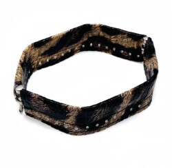 Angel Çanta Aksesuar Leopar Renk Derili Metal Çanta Ağzı 18 Cm(Gizli Burs) - Angel Çanta Aksesuar