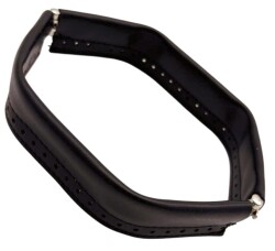 Angel Çanta Aksesuar Siyah Renk Derili Metal Çanta Ağzı 22 Cm (Gizli Burs) - Angel Çanta Aksesuar