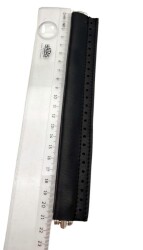 Angel Çanta Aksesuar Siyah Renk Derili Metal Çanta Ağzı 22 Cm (Gizli Burs) - 2