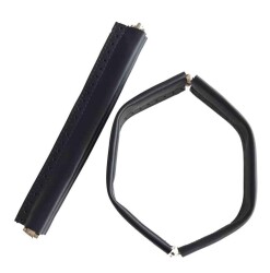 Angel Çanta Aksesuar Siyah Renk Derili Metal Çanta Ağzı 24 Cm(Gizli Burs) - Angel Çanta Aksesuar