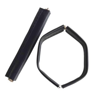 Angel Çanta Aksesuar Siyah Renk Derili Metal Çanta Ağzı 24 Cm(Gizli Burs) - 1