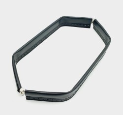 Angel Çanta Aksesuar Siyah Renk Derili Metal Çanta Ağzı 33 Cm(Gizli Burs) - Angel Çanta Aksesuar