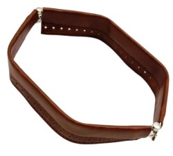 Angel Çanta Aksesuar Taba Renk Derili Metal Çanta Ağzı 22 Cm (Gizli Burs) - Angel Çanta Aksesuar