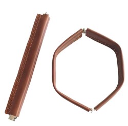Angel Çanta Aksesuar Taba Renk Derili Metal Çanta Ağzı 24 Cm(Gizli Burs) - Angel Çanta Aksesuar