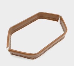 Angel Çanta Aksesuar Taba Renk Derili Metal Çanta Ağzı 30 Cm(Gizli Burs) - Angel Çanta Aksesuar