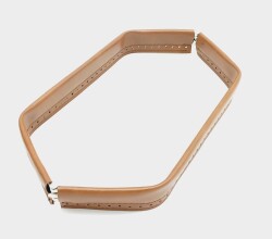 Angel Çanta Aksesuar Taba Renk Derili Metal Çanta Ağzı 33 Cm(Gizli Burs) - Angel Çanta Aksesuar