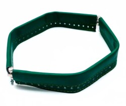 Angel Çanta Aksesuar Yeşil Renk Derili Metal Çanta Ağzı 24 Cm(Gizli Burs) - Angel Çanta Aksesuar