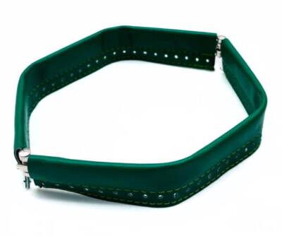 Angel Çanta Aksesuar Yeşil Renk Derili Metal Çanta Ağzı 24 Cm(Gizli Burs) - 1