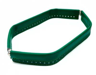Angel Çanta Aksesuar Yeşil Renk Derili Metal Çanta Ağzı 30 Cm(Gizli Burs) - 1