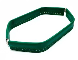 Angel Çanta Aksesuar Yeşil Renk Derili Metal Çanta Ağzı 30 Cm(Gizli Burs) - Angel Çanta Aksesuar