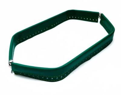 Angel Çanta Aksesuar Yeşil Renk Derili Metal Çanta Ağzı 33 Cm(Gizli Burs) - 1