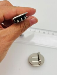 Angel Çanta Aksesuar 3 Cm Çapında Silvery Renk Kilit Yuvarlak - 2