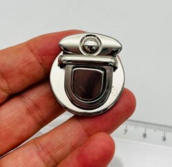 Angel Çanta Aksesuar 3 Cm Çapında Silvery Renk Kilit Yuvarlak - Angel Çanta Aksesuar
