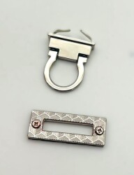 Angel Çanta Aksesuar 4.5x3 Cm Halkalı Gümüş Kilit - 2