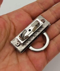 Angel Çanta Aksesuar 4.5x3 Cm Halkalı Gümüş Kilit - 3