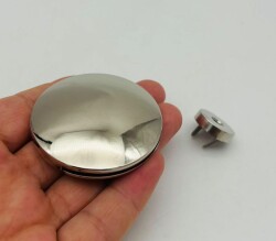 Angel Çanta Aksesuar 5 Cm Yuvarlak Gümüş Mıknatıslı Kilit - Angel Çanta Aksesuar