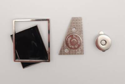 Angel Çanta Aksesuar Gümüş Çerçeve Model Siyah Renk Mıknatıslı Kilit - 3