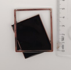 Angel Çanta Aksesuar Gümüş Çerçeve Model Siyah Renk Mıknatıslı Kilit - 5