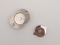 Angel Çanta Aksesuar Gümüş Çift Daire Mıknatıslı Kilit - 3