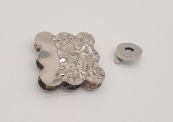 Angel Çanta Aksesuar Gümüş Renk 4.5 cm Mıknatıslı Kilit - Angel Çanta Aksesuar