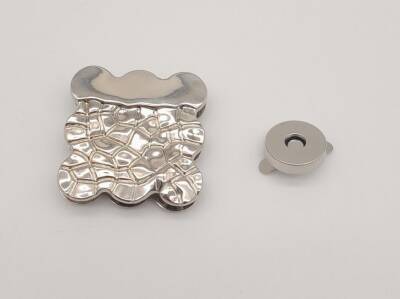 Angel Çanta Aksesuar Gümüş Renk 4.5 cm Mıknatıslı Kilit - 4