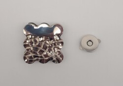 Angel Çanta Aksesuar Gümüş Renk 4.5 cm Mıknatıslı Kilit - 3