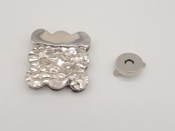 Angel Çanta Aksesuar Gümüş Renk 4.5 cm Mıknatıslı Kilit - 4