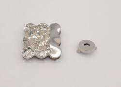 Angel Çanta Aksesuar Gümüş Renk 4.5 cm Mıknatıslı Kilit - 5