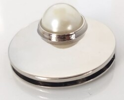 Angel Çanta Aksesuar İncili Kilit Gümüş No:50 - Angel Çanta Aksesuar