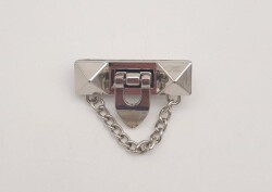 Angel Çanta Aksesuar Zincirli Gümüş Kilit - Angel Çanta Aksesuar