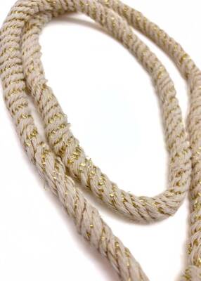 Angel Çanta Aksesuar 10 mm 1 metre Simli Pamuklu Halat - 1