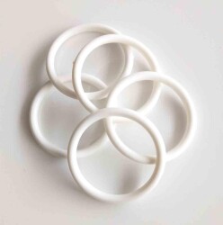 Angel Çanta Aksesuar 1 Adet 8 Cm Plastik Halka Beyaz - Angel Çanta Aksesuar