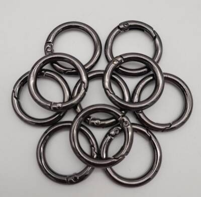 Angel Çanta Aksesuar 10Lu 2 Cm Füme Renk Yaylı Halka Örgü Çanta İçin - 1