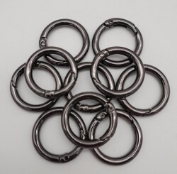 Angel Çanta Aksesuar 10Lu 2 Cm Füme Renk Yaylı Halka Örgü Çanta İçin - Angel Çanta Aksesuar