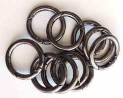 Angel Çanta Aksesuar 10Lu 2.5 Cm Füme Renk Yaylı Halka Örgü Çanta İçin - Angel Çanta Aksesuar