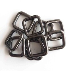 Angel Çanta Aksesuar 10Lu Füme 2 Cm Kare Halka - Angel Çanta Aksesuar