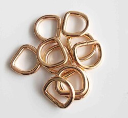 Angel Çanta Aksesuar 10Lu Light Gold 2 Cm D Halka - Angel Çanta Aksesuar