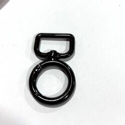 Angel Çanta Aksesuar 2 cm Füme Renk Köşeli Yaylı Halka 1 Adet - Angel Çanta Aksesuar