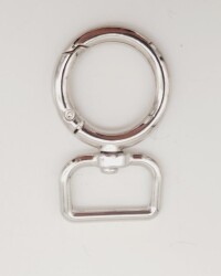 Angel Çanta Aksesuar 2 Cm Gümüş Köşeli Yaylı Halka 1 Adet - Angel Çanta Aksesuar