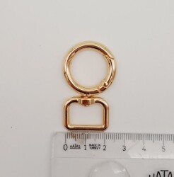 Angel Çanta Aksesuar 2 cm Light Gold Köşeli Yaylı Halka 1 Adet - 2